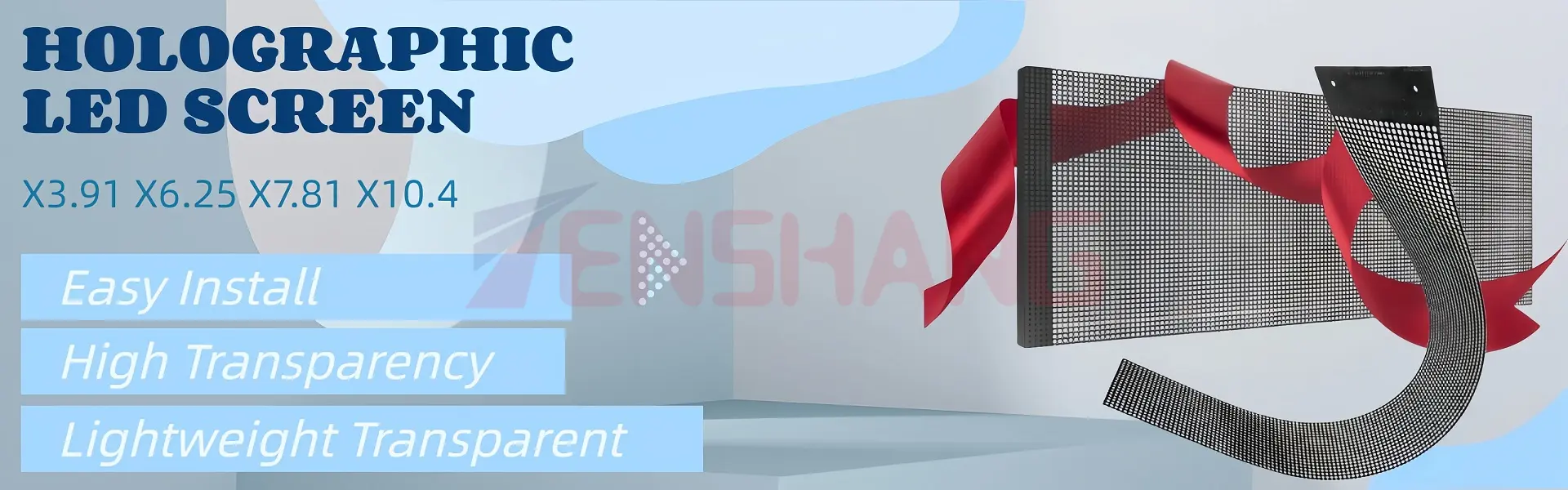 flexible transparent holographic 3d led film