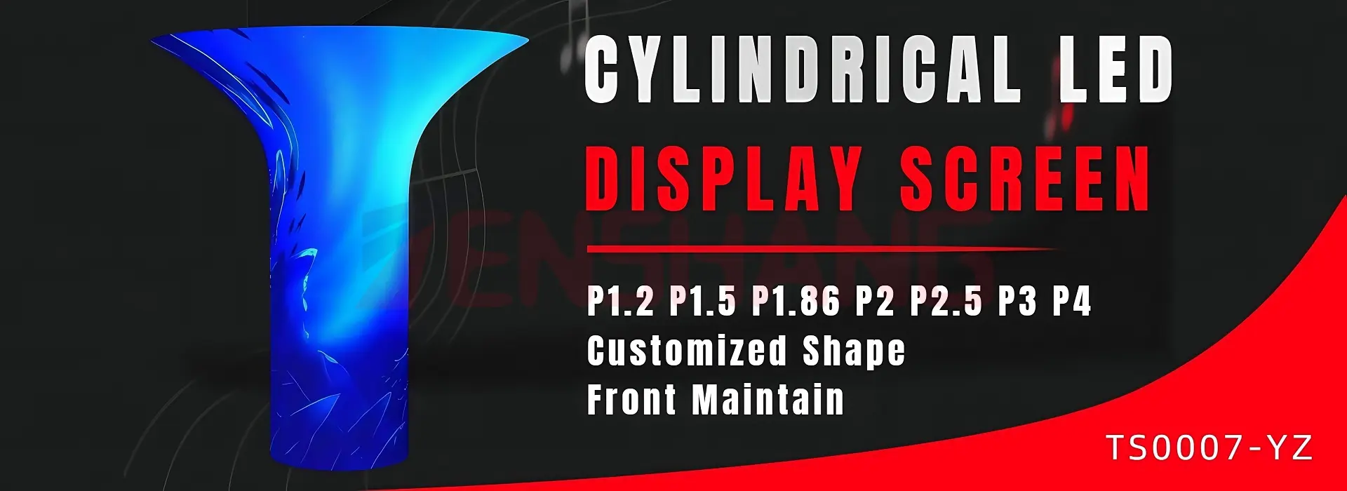 Cylindrical Flexible LED Display Screen Indoor Outdoor Pantalla