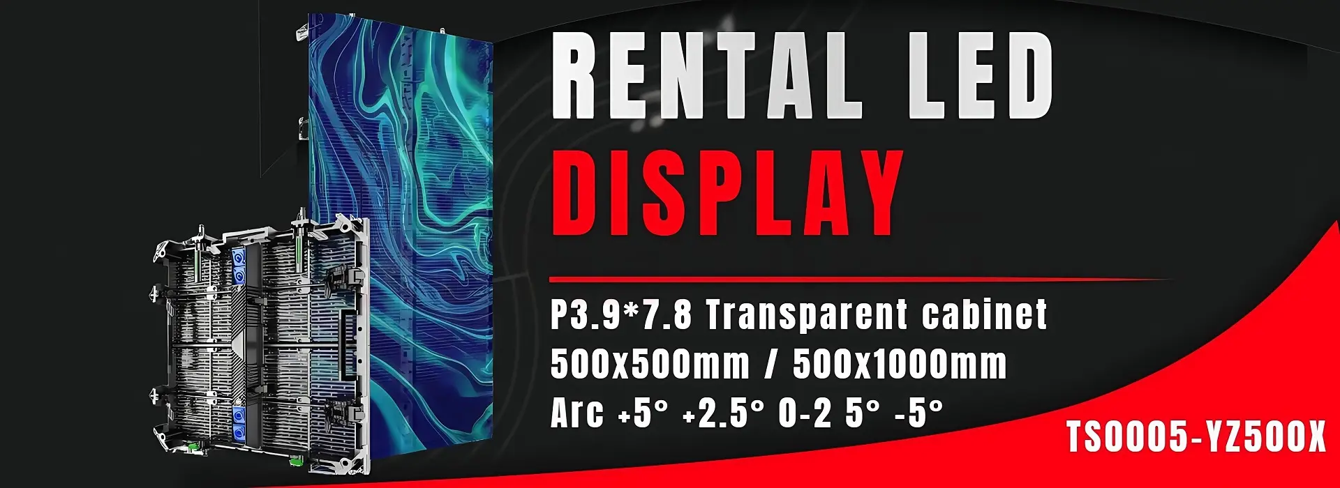 Transparent LED Rental Display Screen P3.9*7.8