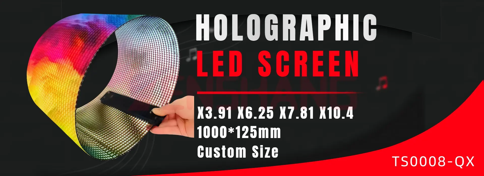 Transparent Holographic Led Screen Display Film Flexible Panel