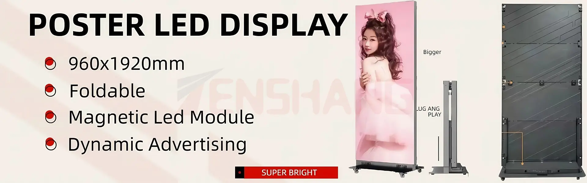 folded poster led screen