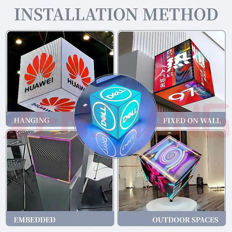 rubik's cube led display 3