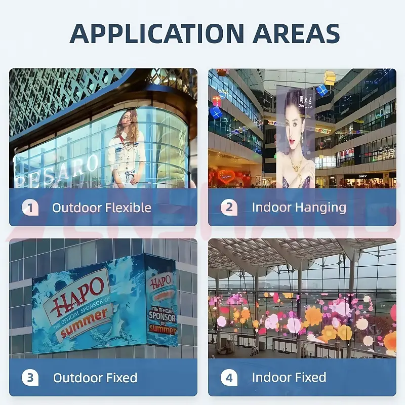 transparent glass led display