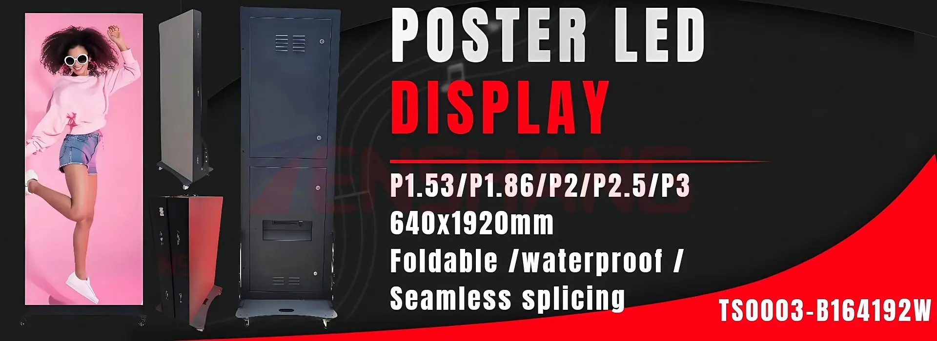 Waterproof Fold Poster LED Display Screen Supplier China Factory