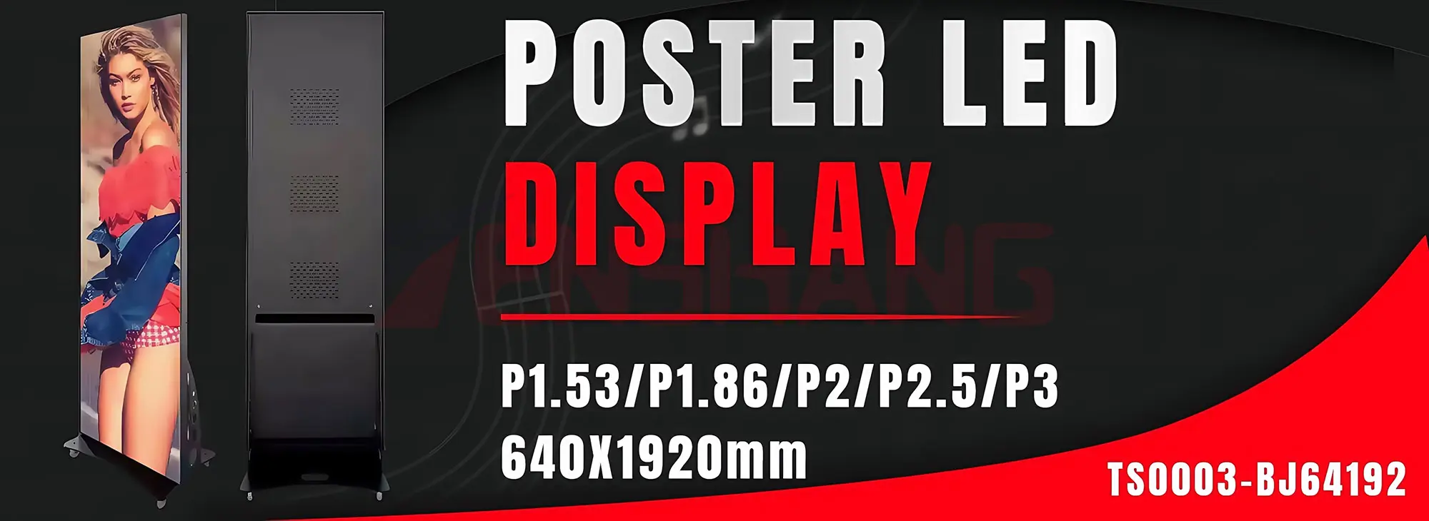 Poster LED Display Screen Free Floor Standing WIFI USB LAN