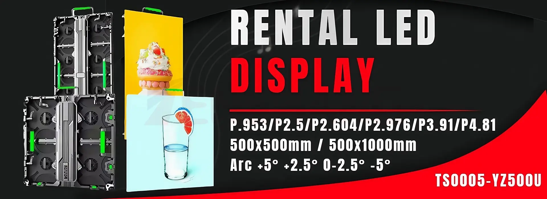 Rental Led Display Screen Indoor Outdoor 500x500mm 500x1000mm